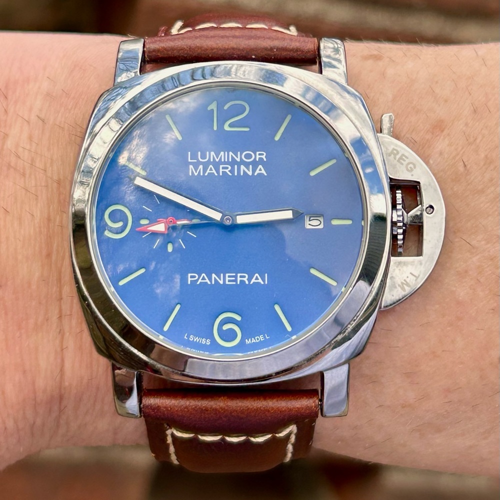 Panerai Luminor Marina Blue Men's Watch - PAM01313 44MM - Replica